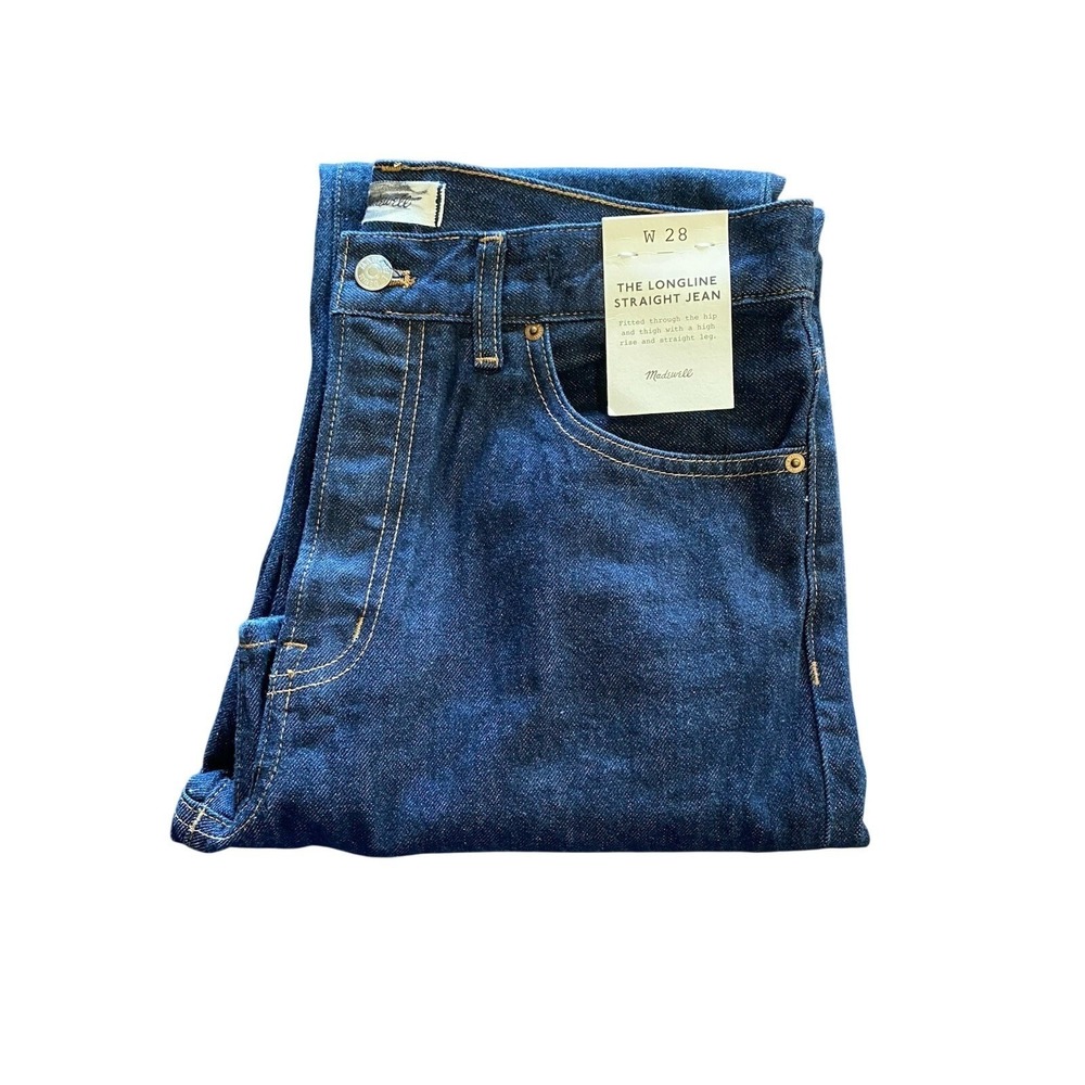 Madewell NWT The Longline Straight Jean Rinse Wash Rigid Size W 28 - Picture 10 of 15